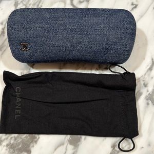 Chanel new denim glasses case
